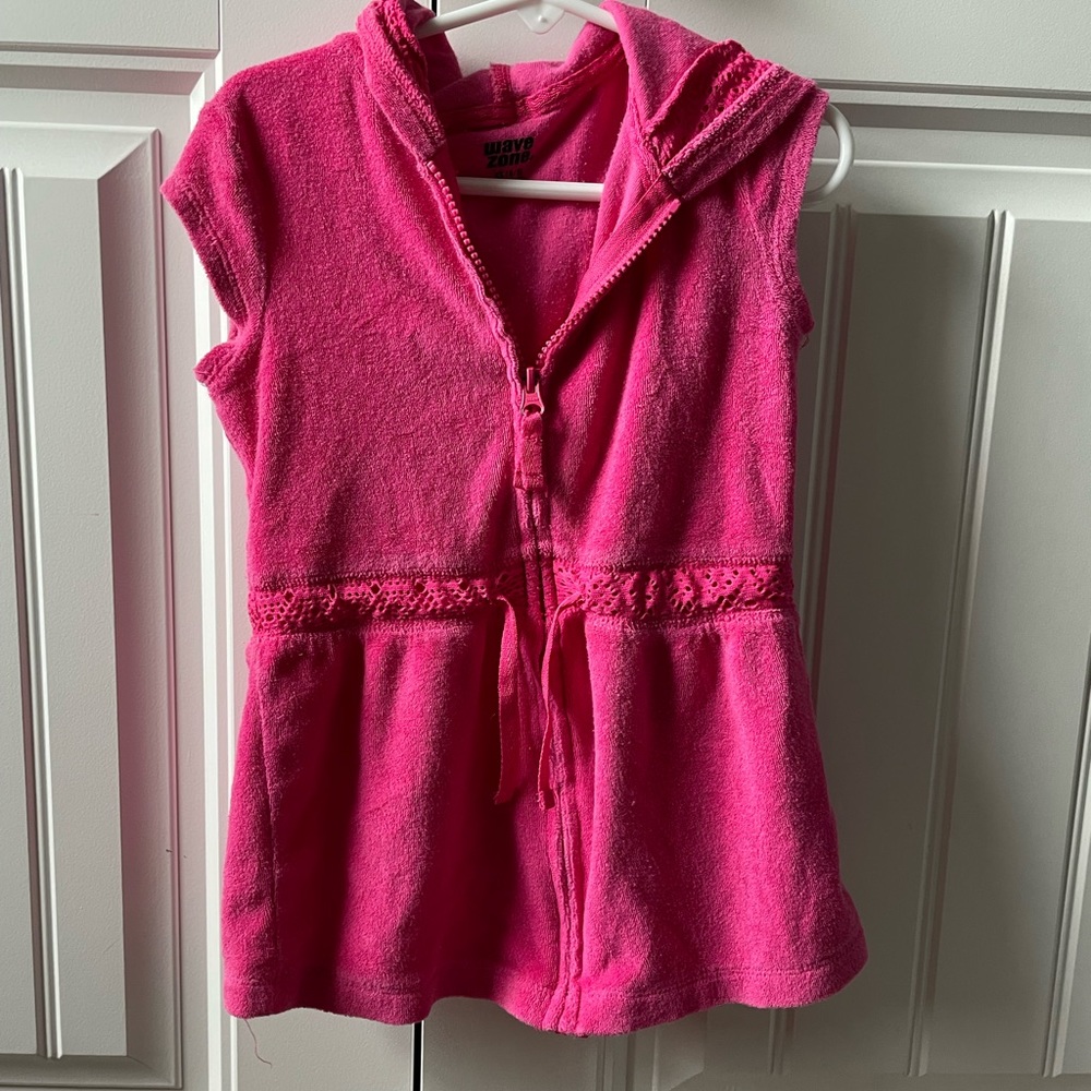 Pink terry Swim coverup
